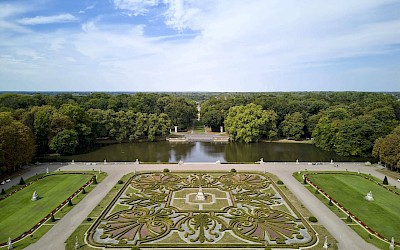 Blick vom Schloss Nordkirchen über die Venusinsel