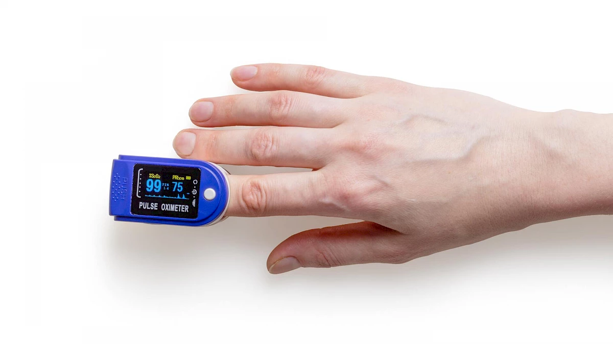 Right index finger is measured by sensor